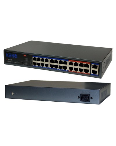 KN-SW2402POE+. Коммутатор с питанием по PoE. KENO в Щелково