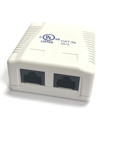 RJ-45-2 (8P8C) CAT5e, 2 выхода (LISTED) компьютерная розетка: Розетка компьютерная 2 выхода в Щелково