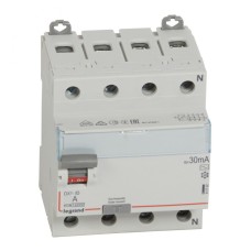 ВДТ DX3 4П 63А AC 30мА N справа (411704). Выключатель дифференциального тока. LegranD