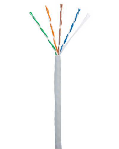 U/UTP 4pair, Cat5e, In, PVC (EC-UU004-5E-PVC-GY-1). Кабель «витая пара» (LAN) для структурированных систем связи. NETLAN в Щелково
