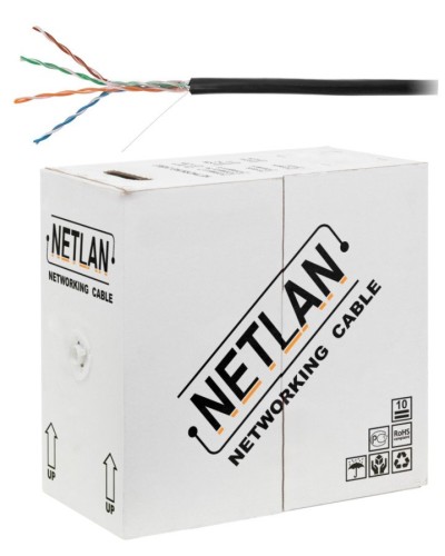 U/UTP 4pair, Cat5e, Out, PE, CCA (CCA-UU004-5E-PE-BK) . Кабель «витая пара» (LAN) для структурированных систем связи. NETLAN в Щелково