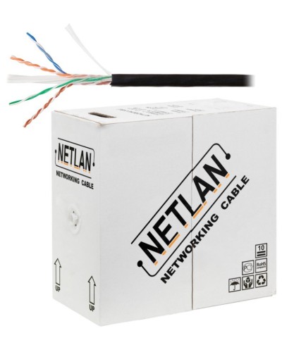 U/UTP 4pair, Cat6, Solid, Out, PE (EC-UU004-6-PE-BK). Кабель «витая пара» (LAN) для структурированных систем связи. NETLAN в Щелково