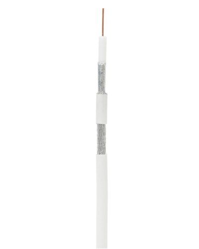 RG-6 CCS, In, PVC (UEC-C2-32123A-WT-1). Кабель коаксиальный омедненный. NETLAN в Щелково