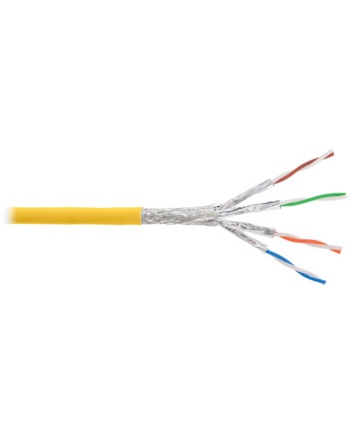 S/FTP, 4pair, Cat7a, Solid, In, LSZH (NKL 4375C-YL). Кабель «витая пара» (LAN) для структурированных систем связи. NIKOLAN в Щелково