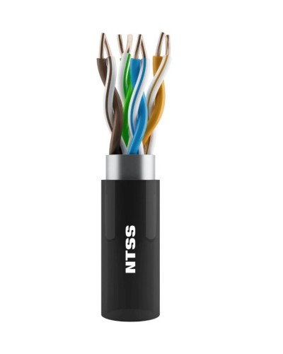 NTSS-OUT-UTP4-5Е-PE-BL кат.5E UTP 4 пары 24AWG PE внешний 305м черный. Кабель «витая пара» (LAN) для структурированных систем связи. NTSS в Щелково