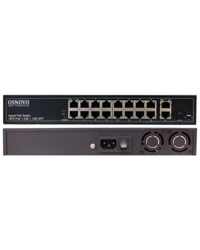 SW-61621(300W). Коммутатор 16-портовый Fast Ethernet с PoE. OSNOVO в Щелково