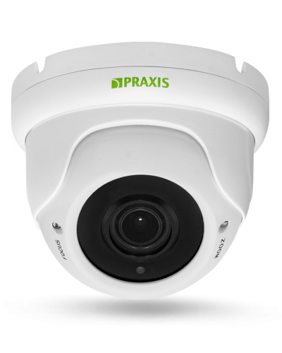 PP-7141IP 2.8-12 AUDIO. Видеокамера IP купольная. Praxis в Щелково