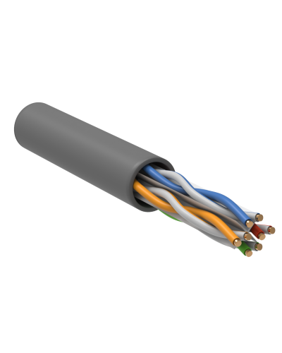 U/UTP, CAT 6, ZH нг(А)-HF, 4PR, 23AWG, INDOOR, SOLID, серый, 305 м, REXANT (01-0067). Кабель «витая пара» (LAN) для структурированных систем связи. Rexant в Щелково