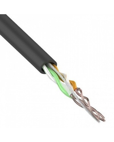 U/UTP, CAT 5e, PE, 2PR, 24AWG, OUTDOOR, SOLID, черный, 305м, REXANT (01-0025). Кабель «витая пара» (LAN) для структурированных систем связи. Rexant в Щелково