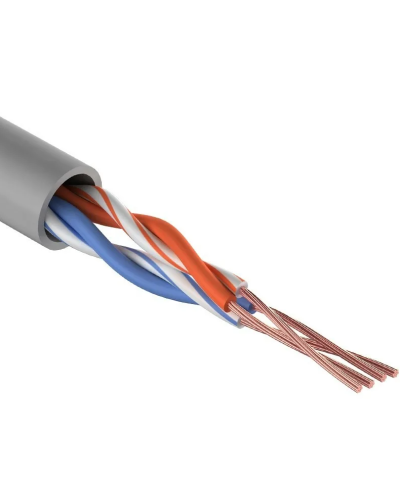 U/UTP, CAT 5e, PVC, 2PR, 24AWG, INDOOR, STRANDED, серый, 305м REXANT (01-0026). Кабель «витая пара» (LAN) для структурированных систем связи. Rexant в Щелково