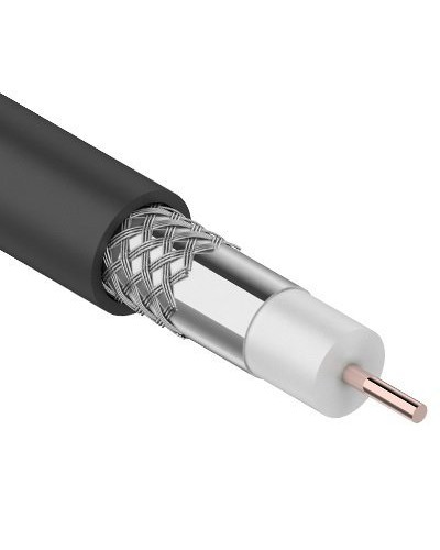 RG-6U, 75 Ом, CCS/Al/Al, 64%, 100 м OUTDOOR. REXANT (01-2202). Кабель коаксиальный радиочастотный. Rexant в Щелково
