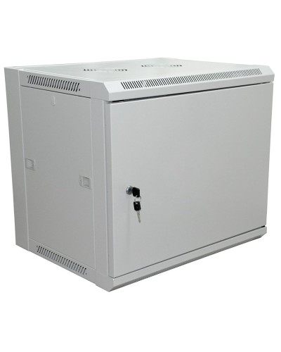 Шкаф телекоммуникационный 19 настенный 6U 600×450×370 мм (ШxГxВ) - передняя дверь металл, боковые стенки съемные (разобранный), RAL 7035 (04-2210). Шкаф телекоммуникационный 19 настенный 6U. Rexant в Щелково