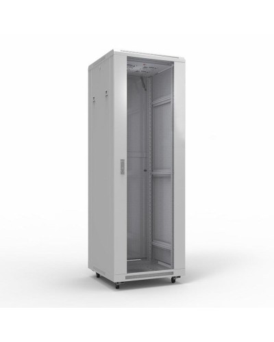 Шкаф телекоммуникационный 19 напольный 42U 600х800 мм, передняя дверь стекло, задняя дверь металл, RAL 7035 (состоит из 3 частей) (04-2306). Шкаф телекоммуникационный 19 напольный 42U. Rexant в Щелково