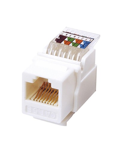 Модуль Keystone Jack RJ-45(8P8C), UTP, CAT 5e, тип 180 градусов, самозажимной, белый REXANT (03-1012): Модуль Keystone Jack в Щелково