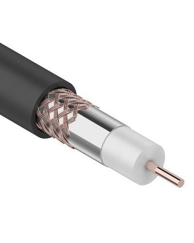 RG-6U+Cu, 75 Ом, Cu/Al/Cu, 64%, 100м. OUTDOOR REXANT (01-2222). Кабель коаксиальный радиочастотный. Rexant в Щелково