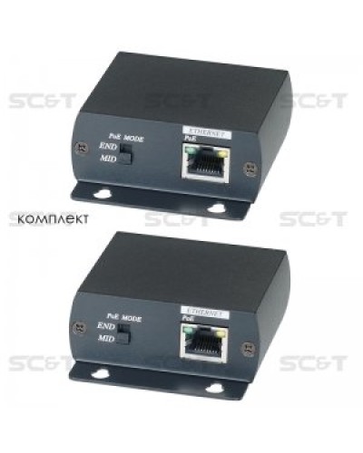 IP01P. Удлинитель Ethernet с PoE. SC&T в Щелково