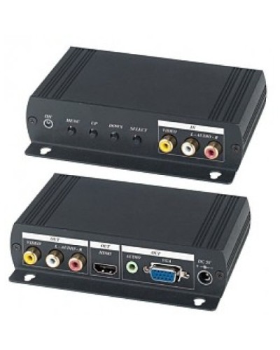 AD001HH. Преобразователь композитного видео и аудиосигналов в VGA и HDMI. SC&T в Щелково