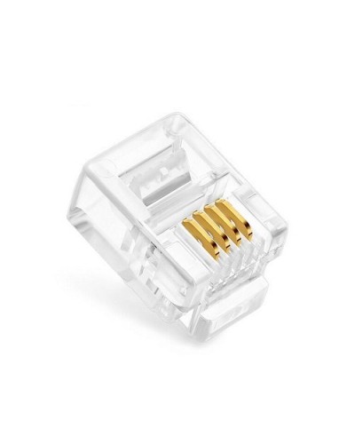 Коннекторы 6P4C (RJ-11) (100шт) (10-0227). Телефонный разъем 6P4C (RJ-11). SUPRLAN в Щелково