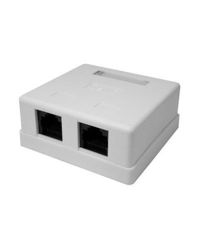Розетка настенная RJ-45, 8P8C, Cat.6, 2 порта UTP (10-0310): Компьютерная розетка в Щелково
