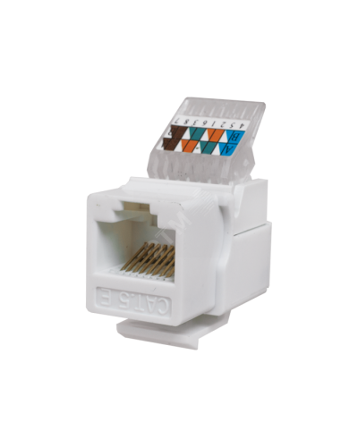Модуль-вставка Keystone Кат5е, без.инстр.зад, белый UTP (10-0312): Вставка Keystone Jack RJ-45 в Щелково