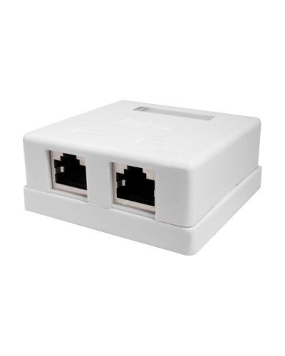 Розетка настенная RJ-45, 8P8C, Cat.5e, 2 порта, FTP (10-0308). Компьютерная розетка. SUPRLAN в Щелково