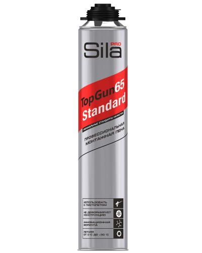 Пена монтажная Sila Pro TopGun 65 STANDARD, 850 мл. Пена монтажная профессиональная. Sila в Щелково