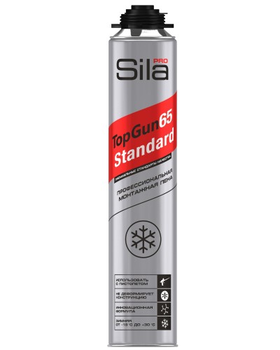 Пена монтажная Sila Pro TopGun 65 STANDARD winter, 850 мл. Пена монтажная профессиональная. Sila в Щелково