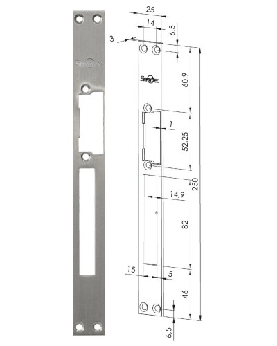 ST-SL502SP. Запорная планка длинная. Smartec в Щелково