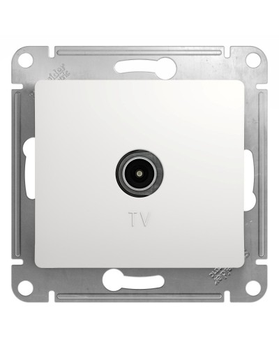 Glossa розетка TV антенна коннектор, 1-местная, скрытой установки, механизм, белый (GSL000193). Розетка TV антенна. Systeme Electric в Щелково
