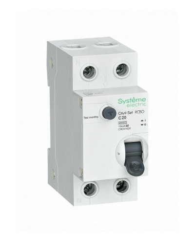City9 Set 1P+N С 20А 4.5kA 10мА A 230В (C9D51620). Автоматический выключатель дифференциального тока. Systeme Electric в Щелково