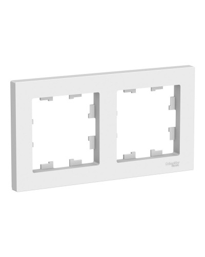 AtlasDesign рамка 2-местная универсальная, белый (ATN000102). Рамка. Systeme Electric в Щелково