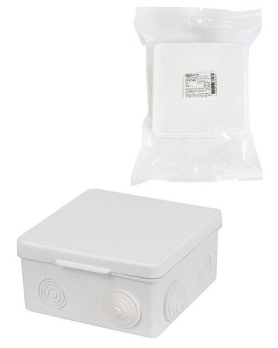 Коробка ОП 100х100х55мм, крышка, IP54, 8вх. (SQ1401-0513). Распаячная коробка. TDM ЕLECTRIC в Щелково
