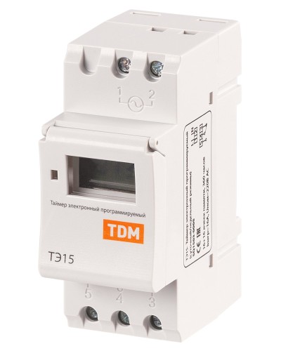 ТЭ15-1мин/7дн-16on/off-16А-DIN TDM (SQ1503-0005). Таймер электронный. TDM ЕLECTRIC в Щелково