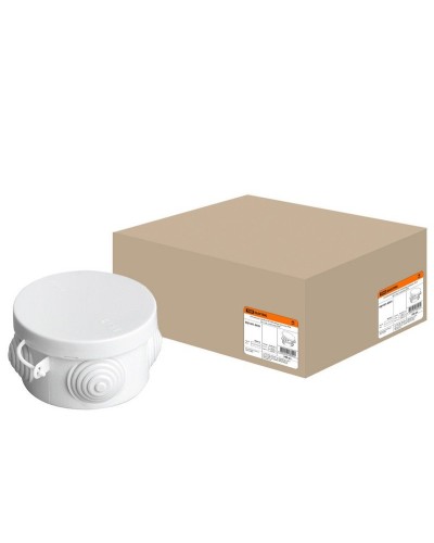 Коробка ОП D65х40мм, крышка, IP54, 4вх. (SQ1401-0501). Распаячная коробка. TDM ЕLECTRIC в Щелково