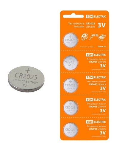 CR2025 Lithium 3V BP-5 TDM (SQ1702-0028). Элемент питания. TDM ЕLECTRIC в Щелково