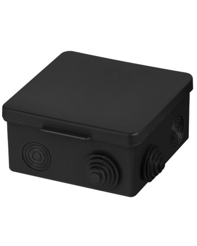 Распаячная коробка ОП 100х100х55мм, крышка, IP54, 8вх., черная TDM (SQ1401-0913). Распаячная коробка ОП. TDM ЕLECTRIC в Щелково