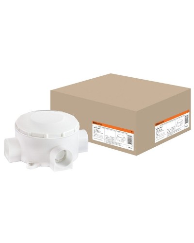 Распаячная коробка ОП D80х35мм, IP42, 3-х рожковая, белая TDM (SQ1401-4004). Распаячная коробка ОП. TDM ЕLECTRIC в Щелково