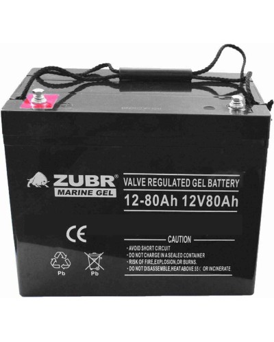 ZUBR MARINE GEL NPG 12-80 (12V, 80Ah). Аккумулятор герметичный свинцово-кислотный. ZUBR в Щелково