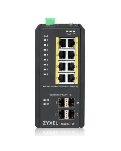 RGS200-12P-ZZ0101F. Промышленный L2 PoE+ коммутатор. ZYXEL в Щелково