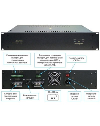 SKAT -V.12DC-18 RACK (СКАТ ИБП-12/18-RACK) (2145). Источник вторичного электропитания резервированный. Бастион в Щелково