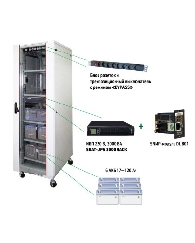 SKAT UPS 3000 SNMP (467). Комплекс бесперебойного питания. Бастион в Щелково