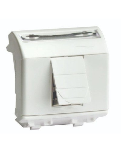Розетка RJ-45 Brava 2 модуля слоновая кость (75450S): Розетка компьютерная с двумя разъёмами в Щелково