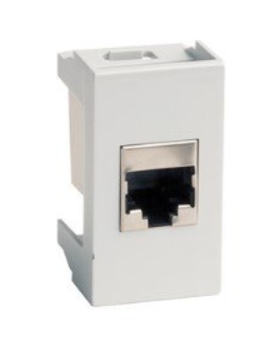 Розетка RJ-45 Viva 1 модуль серая (45138): Розетка компьютерная с одним разъёмом в Щелково