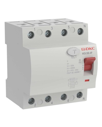 YON MAX MDL100 ВДТ, 4P, 30mA, 40A, АС (MDL100-4P2-40-AC). Автоматический выключатель дифференциальный (УЗО). ДКС в Щелково