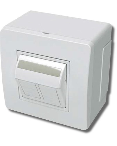 Коробка в сборе с 2 розетками RJ45, кат.5е, белая (10656): Коробка в сборе в Щелково