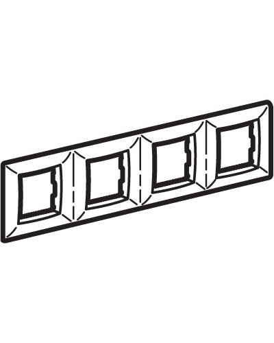 Рамка на 2+2+2+2 модуля (четырехместная), сл. кость (75014O): Рамка четырехместная, Brava в Щелково
