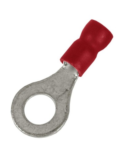 Наконечник НКИ 0,25-1,5 М4 (D4,3мм) с отверстием под винт (100 шт) (2A4P-EE-PVC). Наконечник с отверстием под винт и изолированным фланцем ПВХ. ДКС в Щелково