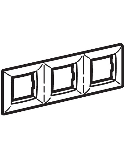 Рамка на 2+2+2 модуля (трехместная), белая (75013W): Рамка трехместная, Brava в Щелково