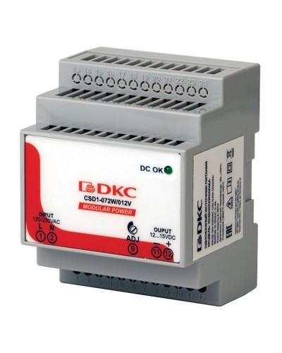 Источник питания однофазный, 72Вт, 3А, 24В (XCSD1072W024VAA). Источник питания  MODULAR POWER однофазный. ДКС в Щелково