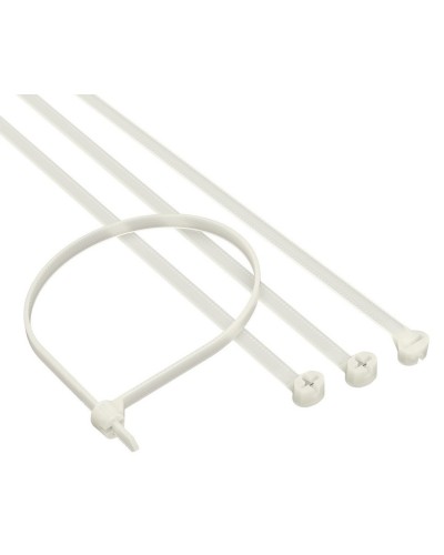 Хомут 2,5x100 P6.6, белый (100шт) (21203SR): Хомут с двойным замком в Щелково